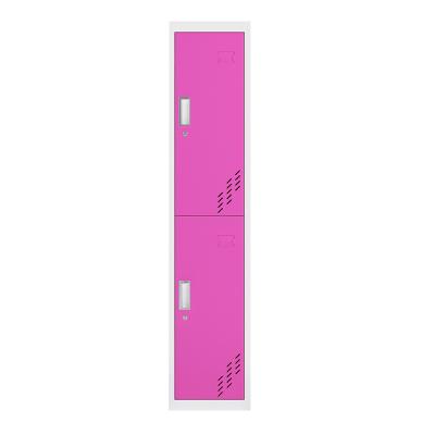 China Modern 2 door wardrobe almirah modern steel single wide double wardrobe locker designs 2 door metal gym locker for sale