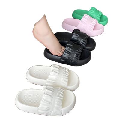 China 2023 new fashion trend female summer new leisure progression unique thick comfortable home flip-flops on the poop feeling outdoor slippers for sale