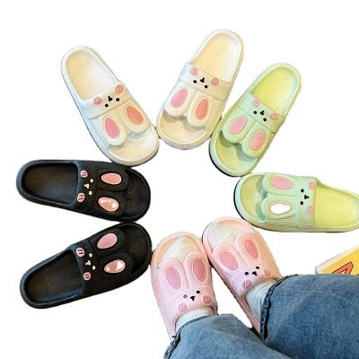 China 2023 fashion trend slippers female spring and new summer celebrity Japanese cartoon net bunny cute styling wear out casual flip flops for sale