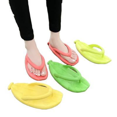 China Funny fashion trend banana slippers female Korean version of 2023 summer tide step CIA on feeling flip flops leisure home shit flat slippers for sale