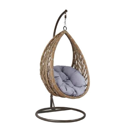 China Durable Hot Sale YASN HWQQ026 Rattan Patio Egg Swing Outdoor Hanging Chair Furniture Patio Swings for sale