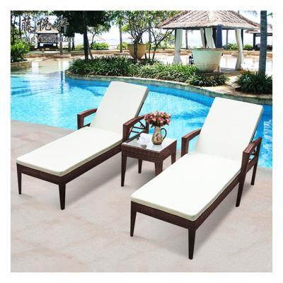 China YASN TY006 Modern Outdoor Beach Chair Rattan Lounge Chair For Sun Outside Modern Pool Lounger for sale