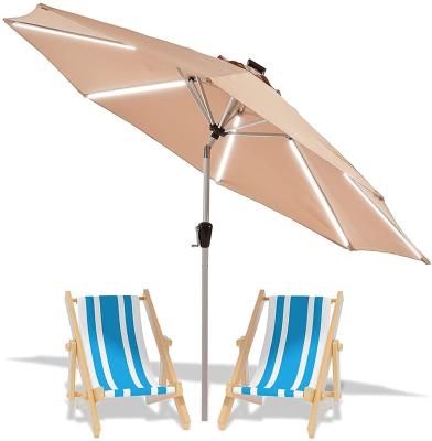 China YASN TYS004 Modern Outdoor Parasol Umbrella LED Sun Patio Umbrellas And Bases Solar Umbrellas for sale