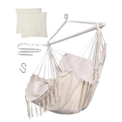 China YASN DY016 Modern Indoor Outdoor Macrame Hammock Chair Cotton Rope Swing Chair Hanging Chair With Macrame for sale