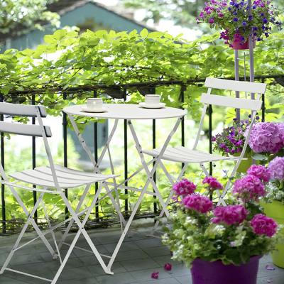 China YASN HYY003 Modern Relaxing Garden Chair Aluminum White Folding Patio Set Outdoor Metal Garden Chair for sale