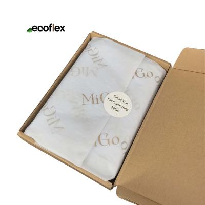 China 17g Clothes Gift Wrapping Logo Printing Wrapping Tissue Paper Disposable Paper Gold Custom Logo for sale