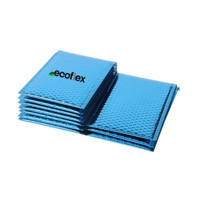 China Water Proof Package Envelope Low MOQ Custom Printed Blue Messenger Bubble Mailer Mailing Package for sale