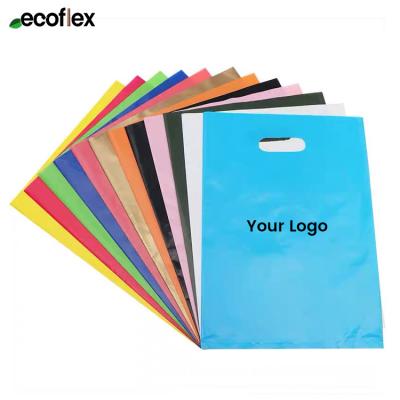 China Wholesale Biodegradable Garment Moisture Proof Logo Plastic Shopping Bags Custom Made for sale