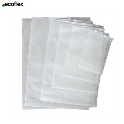 China Moisture Proof Eco Customized Frosted Ziplock PVC Bag Slide Zipper Plastic Packaging Bags for sale