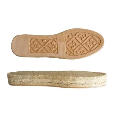 China Rubber ladies platform thick jute and rubber sole for shoe making for sale