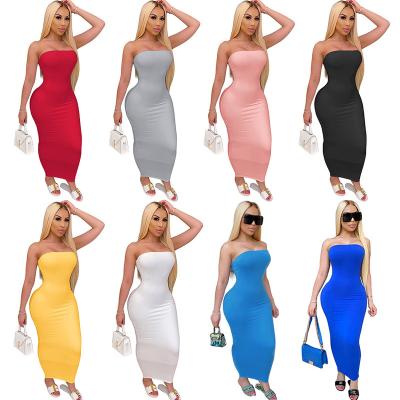 China Breathable Hot Selling 2022 Red Strapless Bodycon Dresses Women Party Sexy Dinner Dresses For Ladies Long Ball Gown for sale