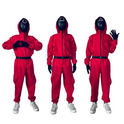 China high quality Anti-wrinkle squid play jumpsuit Halloween costumes paragraph designer red jumpsuit plus size canvas cotton squid play jumpsuit for sale