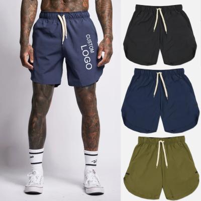 China Anti-wrinkle 2021 Summer Custom Made Logo Waist Men Sports Men's Elastic Knee Length Shorts for sale