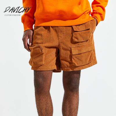 China Anti-wrinkle 2021 Summer Waist Sweat Cotton Elastic Shorts Customize Men's Corduroy Shorts for sale