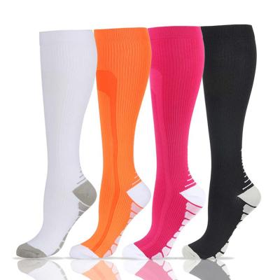 China Custom Made QUICK DRY Nylon Unisex Solid Long Tube Socks Breathable Non-slip Autumn Outdoor Sports Soccer Socks Patchwork Compression Socks for sale