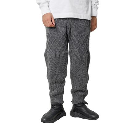 China Wholesale Anti-pilling Sleepwear Solid Color Pants Men Winter High Quality Warm Sweatpants Stacked Breathable Sweatpants for sale