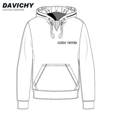 China Custom Anti-Wrinkle Logo Graphic Drawstring Hoodie Embroidered Fashion Loose Fit Hooded Solid Color Men Clothes Pocket Tie Dye Mens Hoodies for sale