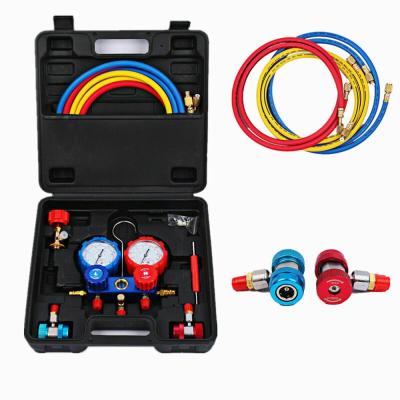 China R134a R12 R22 R134A Refrigerant HVAC A/C Manifold Meter Hose Couplers Refill Kit for sale