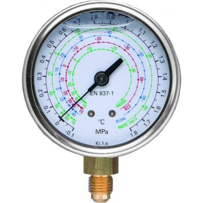 China HUBEN Hydraulic Oil Filled Oil Pressure Test Gauge Front Flange Pressure Gauge 50mm for sale