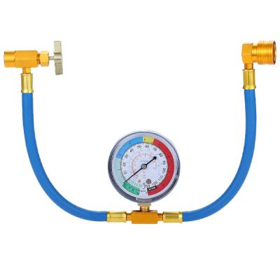 China Auto AC Charging Hose With Gauge , R134A Refrigerant AC Charging Hose Kit for sale