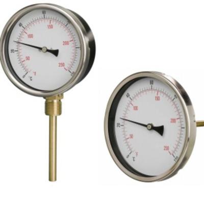 China ABS HUBEN Low Metal Dial Thermometer 100mm Bimetal Dial Thermometer With Pouch for sale