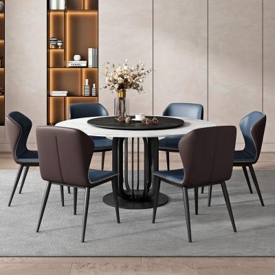 China Stainless other furniture round commercial dining table with center restaurant round dining table revolving luxury dining tables for sale