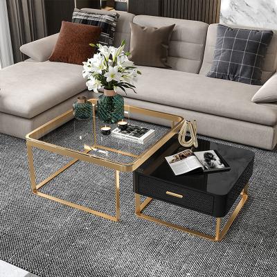 China Modern Italian Rectangle Hotel Furniture Stone Tea Table TV Cabinet Set Marble Coffee Table Luxury Coffee Tables for sale