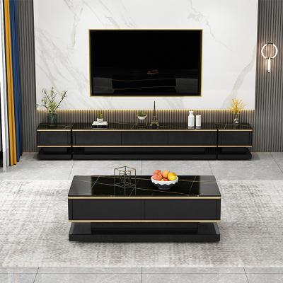 China Modern other living room furniture square tv table and coffee table set modern marble top coffee table for sale