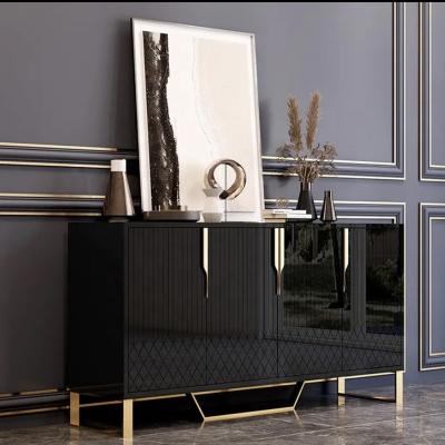 China Dining Room Furniture Black Buffet Sideboard Fixed Luxury Sideboard Designs Modern Sideboards Made in Porcelain for sale