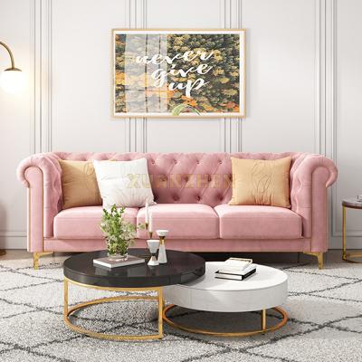 China Other Design Modern Pink Scandinavian Style Sofa Living Room Furniture Fabric Sectional Sofa Set Furniture Living Room Sofas for sale