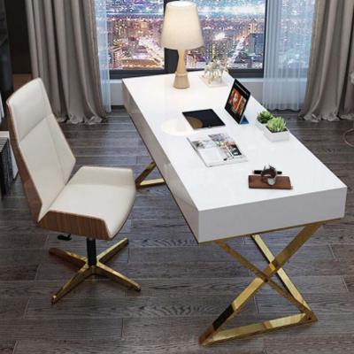 China (Height)Adjustable Office Furniture Metal Stainless Steel Home Desk Writing Study Table Computer Desk Table Desks for sale