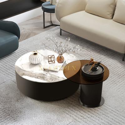 China Modern home furniture wooden center round coffee table luxury coffee tables TV stand and coffee table for sale