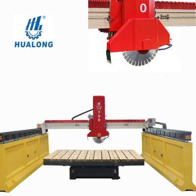 China HUALONG HLSQ-700 automatic stone processing infrared stone saw cutting machine for marble cutter cheap price for sale