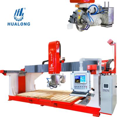 China HUALONG 5 Axis CNC Machinery HKNCseries Stone Processing Stone Cutting Marble Stone Cutting Machine for Processing Kitchen Countertop with Photo Slab for sale