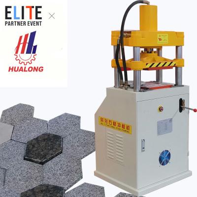 China Building Material Shops Hydraulic Pressing Stone Granite Hualong Machinery HLSY-S81 Artificial Cobblestone Rock Slab Stamping Different Shapes Machine for sale