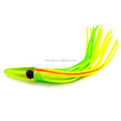 China Marlin Fish 23cm Hook Lure Soft Colored PVC Skirt PVC Pearl Head Lure Octopus Trolling Seawater for sale