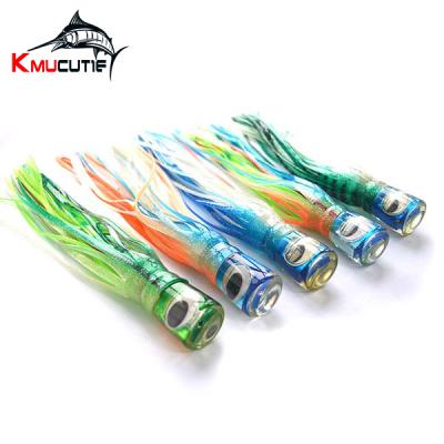 China High Quality Chentilly 11.5inch Rubber Saltwater Fishing Lure Resin Head Trolling Lure for sale