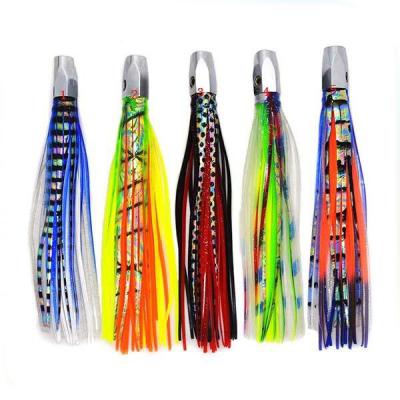 China Copper Head + Hot Sale Jet Head Wahoo Trolling Lure 8inch 88g Jet Head Wahoo PVC Skirt Lures for sale