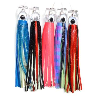 China PVC Skirts Acrylic Head + Octopus Edges Trolling Saltwater Tuna Marlin Wahoo Rigged Trolling Lure Lures for sale