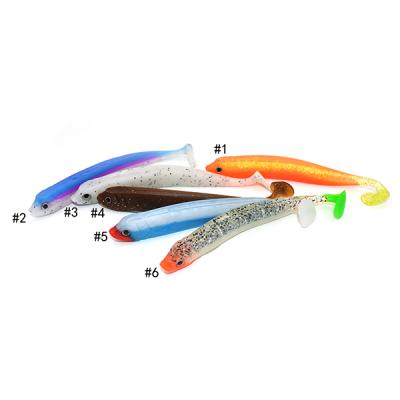 China Big Game 130mm Soft Bait 13g Fish Fishing Lure Shad 3D Eyes Silicone Soft Small Fish Baits Plastic Lure for sale