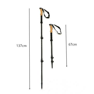 China Cork+ EVA Entai Outdoor Custom Logo 3 Section Telescopic Trekking Hiking Pole Makers Aluminum 6061 Rods PoleP for sale