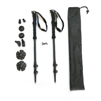 China EVA Entai 3 Section EVA Grip Carbon Fiber 100% Trekking Poles Increasing Stick Flip Lock Trekking Pole for sale