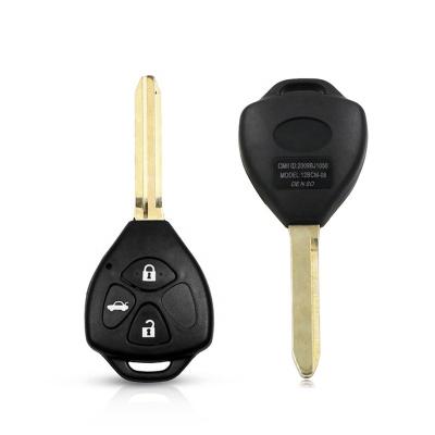 China For Toyota 3 Buttons Car Key Case Shell Transponder Remote FOB Key For Toyota Camry RAV4 Yaris Prado Tarago Corolla REIZ Crown Avalon Venza for sale