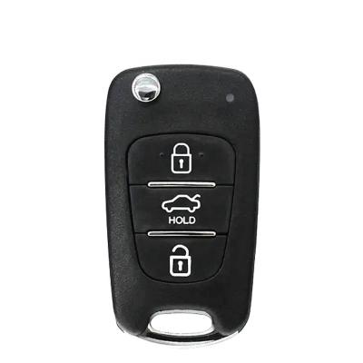 China For Sonata Factory Wholesale For Hyundai ABS+Metal 3 Buttons Car Key Shell Car Flip Remote Keys For Locksmith for sale