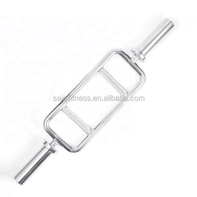 China Commercial Use Fitness 34 Inch Weight Lifting Solid Tricep Barbell Chromed Bar for sale