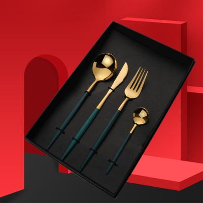 China Viable Portuguese Flatware Home Party Spoon Fork Knife Stainless Steel Steak Cutlery Sets Luxury Cutlery Set for sale