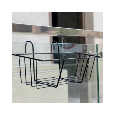 China Modern Outdoor Middle Garden Balcony Flower Pot Rack Plant Rectangular Wall Mounted Hanging Rack Plant Rack for sale