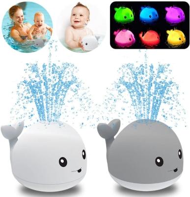 China High Quality Baby Whale Bath Toys Light Induction Sprinkler for Toddler Kids Boys Girls Swimming Pool Bathroom Bathtub Shower for Toddlers for sale