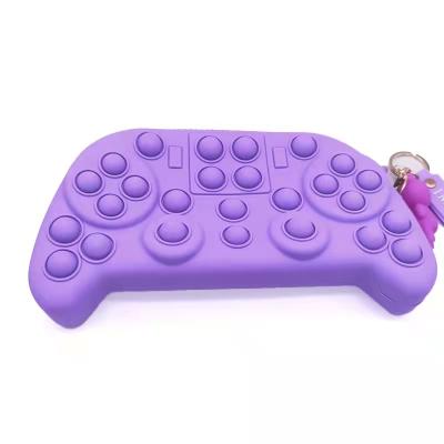 China Safety Game Controller Handbag Pops Fidget Bubbles Purse Toys Autism Relaxation Silicone Sensory Around Squeeze Toys For Kids for sale