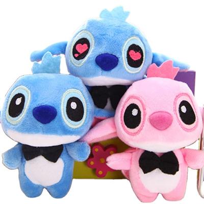 China High Quality And Hot Selling Lovely Kawaii Anime Mini Stitch Plush Doll Lilo &Stich Stuffed Toy KeyChain for sale